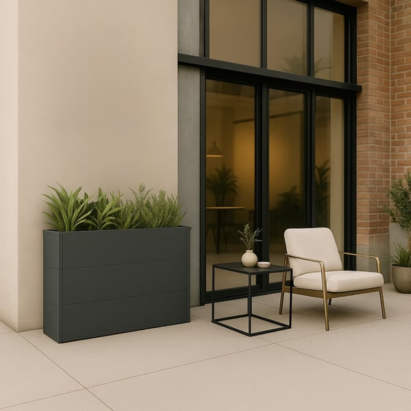 Plantekasse til catering - 100 x 25 x 77 cm - Antracit