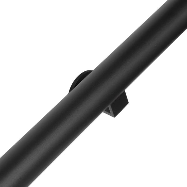 Svart ledstång 120 cm + 2 hållare
