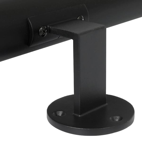 Svart ledstång 80 cm + 2 konsoler