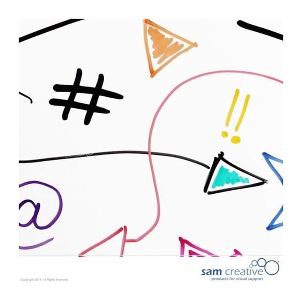 Whiteboard Basic svart ram Serie 30x45 cm