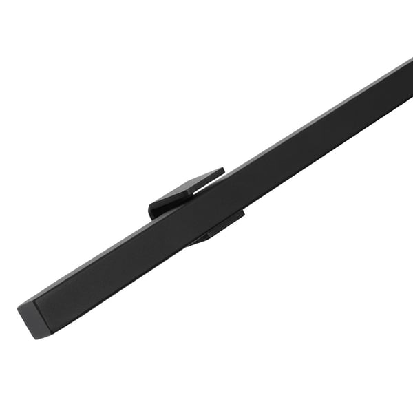 Design-käsijohde musta neliö - 150 cm + 2 kiinnikettä
