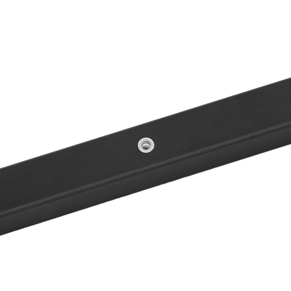 Design sort firkantet trappegelænder - 70 cm med 2 holdere
