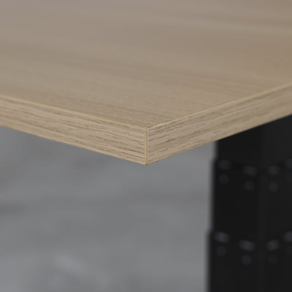 Elektrisk justerbart skrivebord - 180x80 cm - Sort / Eg