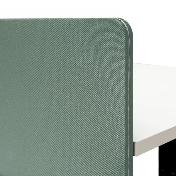 Akustisk skillevæg Duo-skrivebord - 160x80 cm - Grøn - Skrivebord - Skillevæg - Skillevægsskrivebord med panel