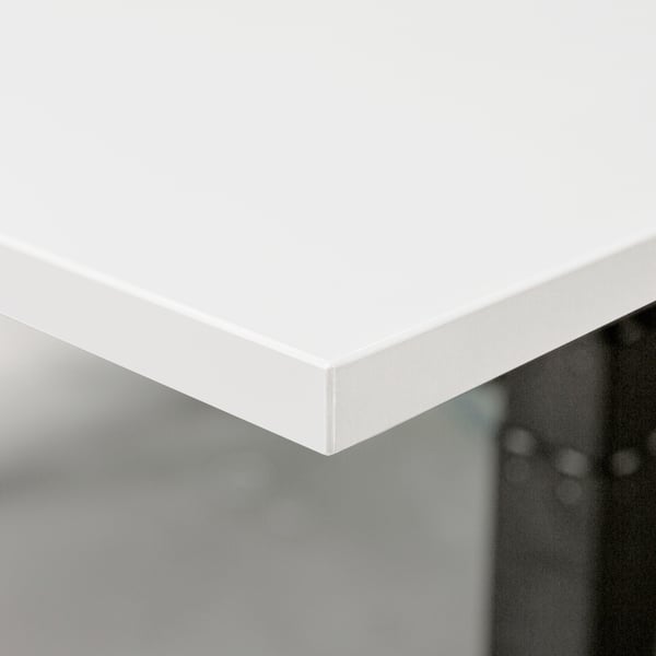 Elektriskt justerbart skrivbord - 140x80 cm - Enkelmotor - Vit