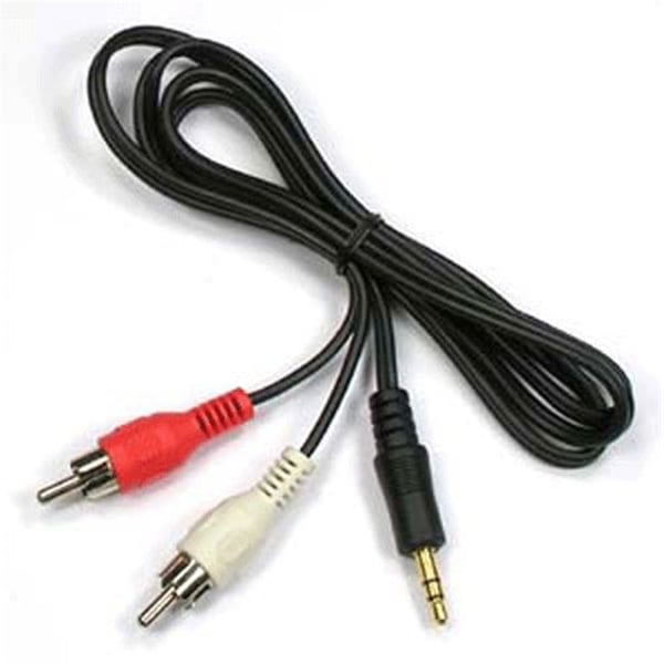 1m AUX till 2x RCA Stereo Ljudkabel
