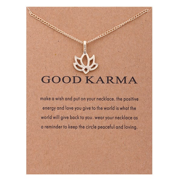 Guld af guld karma kæde vedhæng