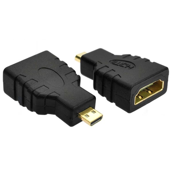 Forgyldt Micro HDMI til HDMI adapter 1080p 4k UHD 3D TV