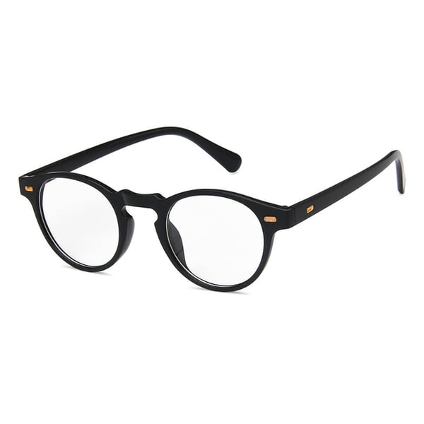 Svart runde glass klart glass uten styrke klart glass