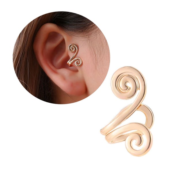 Falske helix tragus piercing ører ørepynt mansjett uten hull gull