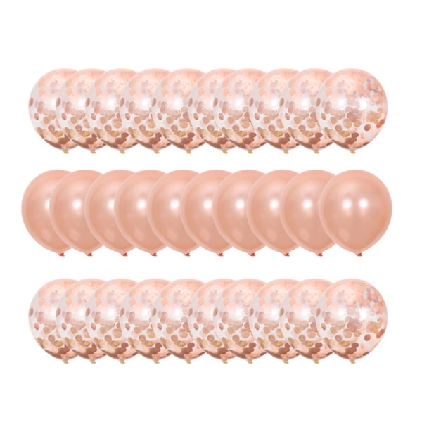 30-pack balloner Rosé Gold Confetti Balloons Fødselsdag