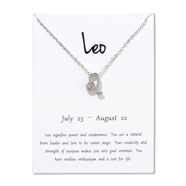 Lahjakaulakoru Zodiac Sign Lion Leo -kaulakoru