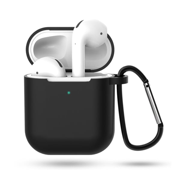 Musta Apple Airpods 1/2 pussin kotelokotelo -kestävä suojakotelo