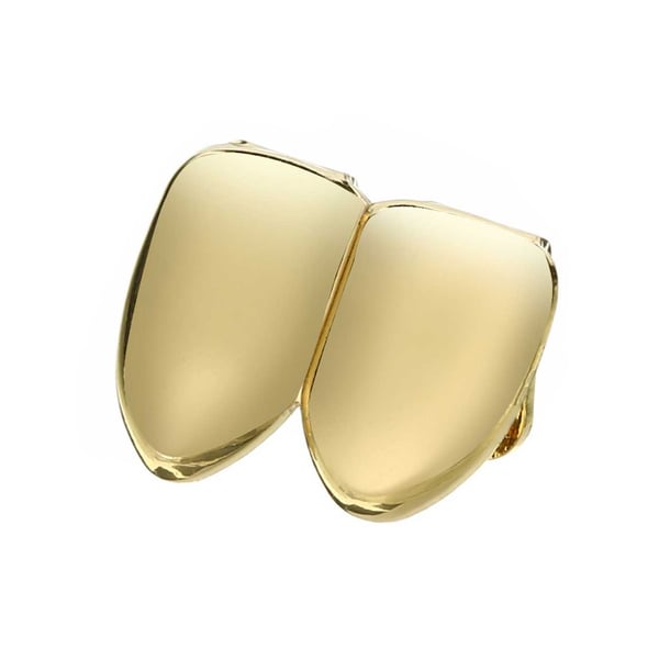 Grillz Hip Hop Gold Double Tooth Jewel Bling Gold Thath A $ AP