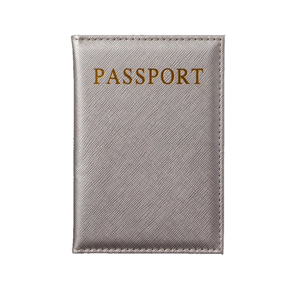 Pass Case Pass Holder Hvid Grå Sølv Læder Læder Guld kunstlæder
