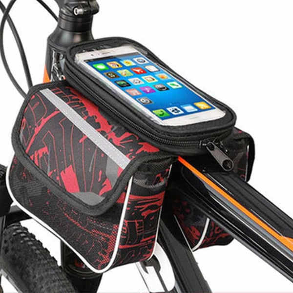 Romslig vanntett sykkelpose med mobilholder Mobile 6.2 "