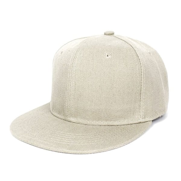Beige Cap Snapback med spænde