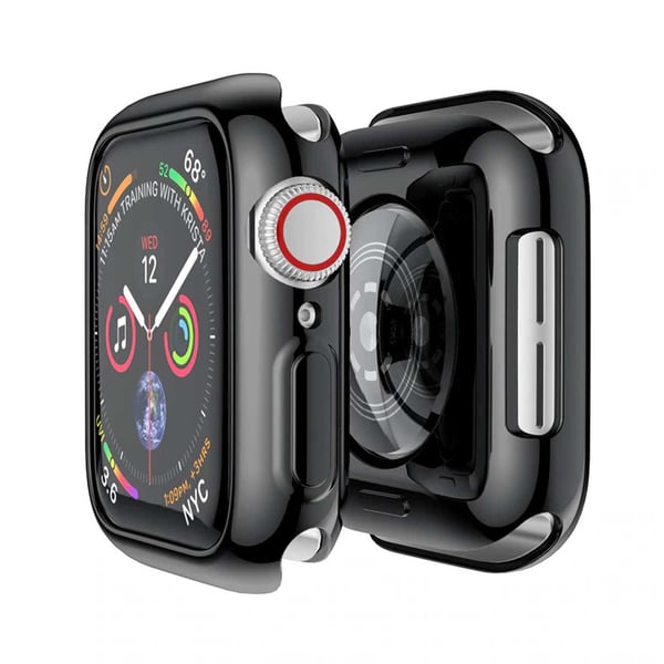 Apple Watch 7 41 mm Skall -kotelon näytönsuojaus musta