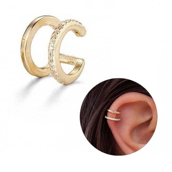 Falsk helix piercing øre øreringe øre manchet uden hul guld
