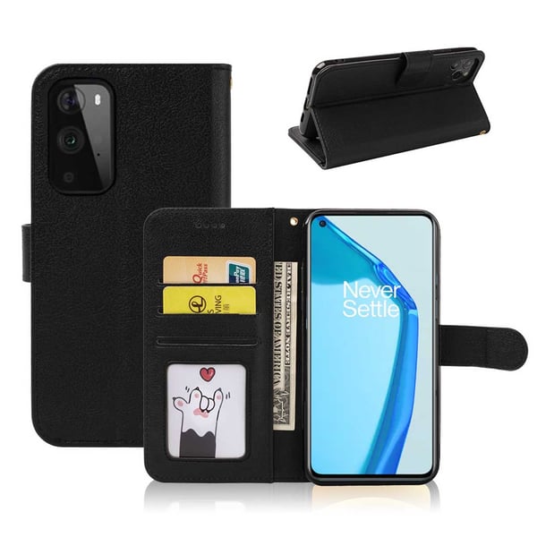 OnePlus 9 Pro Wallet Læder Læder Læder Taske Black