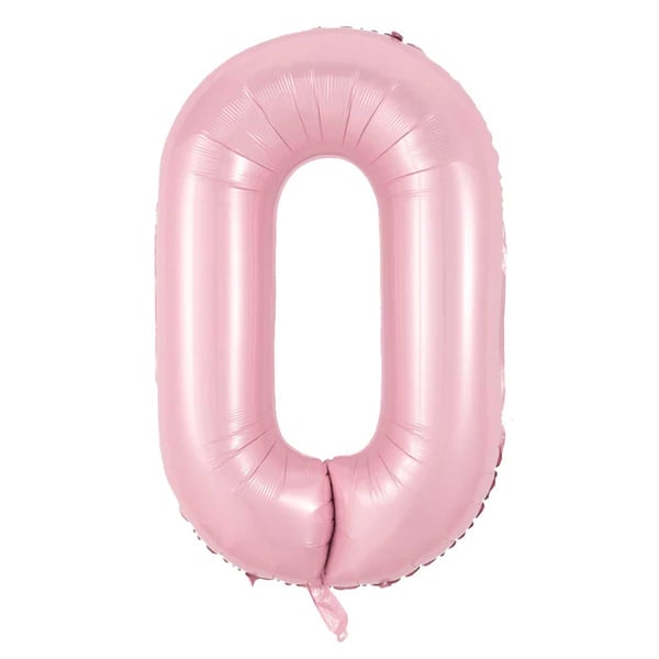 ENORM 102cm Sifferballong Rosa Nummer 0 Ballong