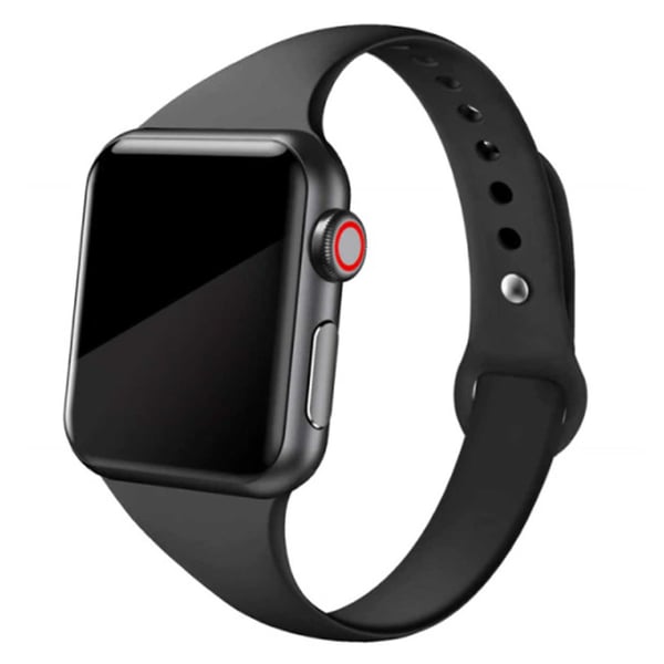 Small Apple Watch silikonarmbånd 38/40/41 svart