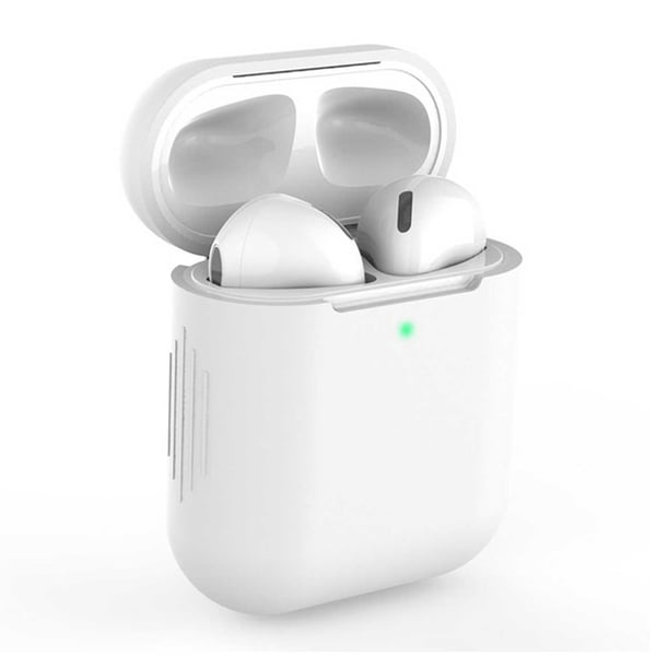 Hvite eple airpods 1/2 sakssjokk -målrettet beskyttelsessak