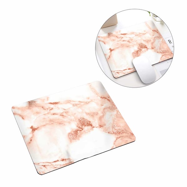 Myk musematte med utskrifts rosa marmor 21x26cm