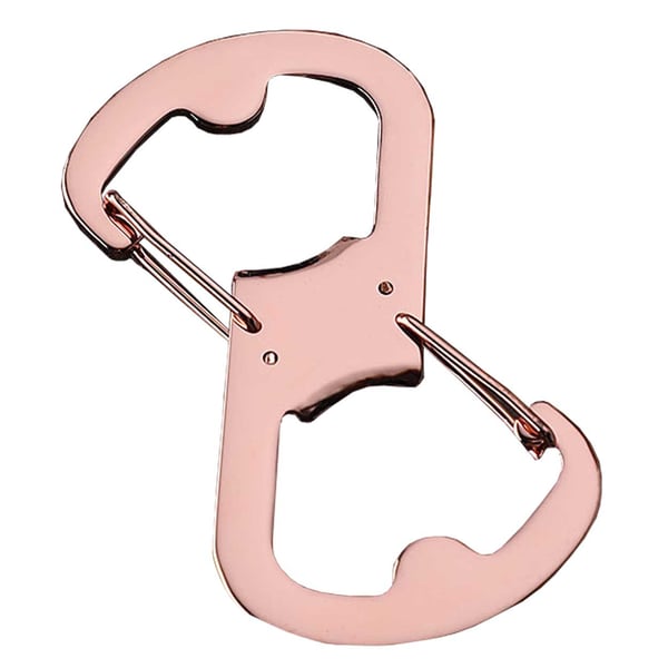 Nøglering Carabiner Carbines med CapSome Opener Rose Gold