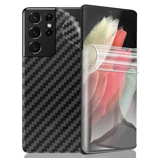 Galaxy S21 Ultra Display Film + Carbon Fiber Protective Film for Back Galaxy S21 Ultra Display Film + Carbon Fiber Protective Film for Back