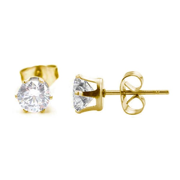 2 -pakk gullkrystallpiercing øreringer piercing smykker - 5mm