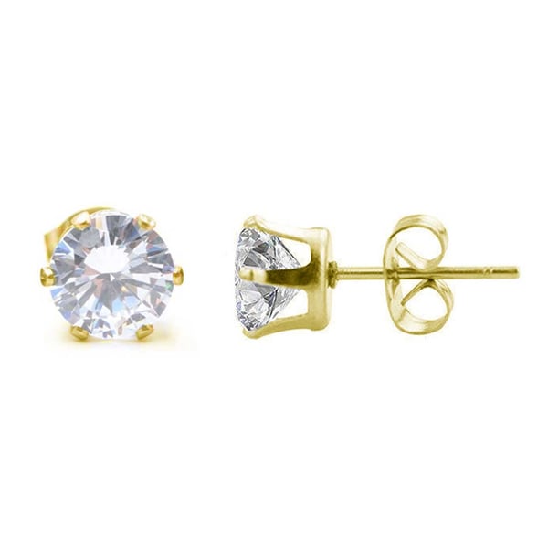 2 -pakk gullkrystallpiercing øreringer piercing smykker - 7mm