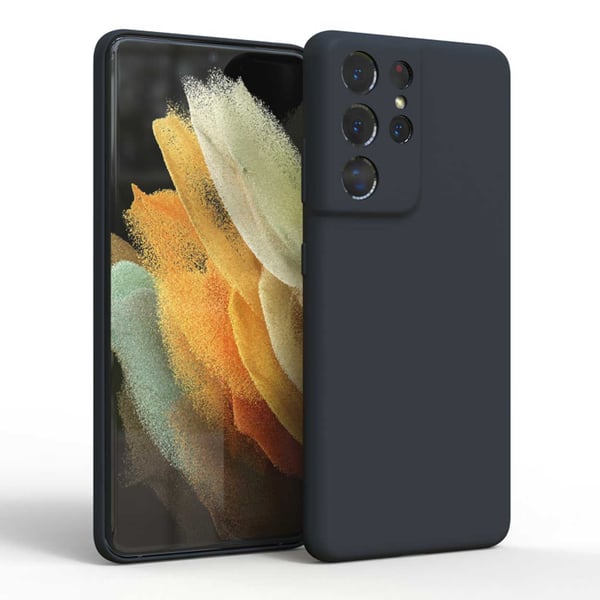 Tynn svart galakse S21 Ultra Shell Mobile Shell med linsedeksel