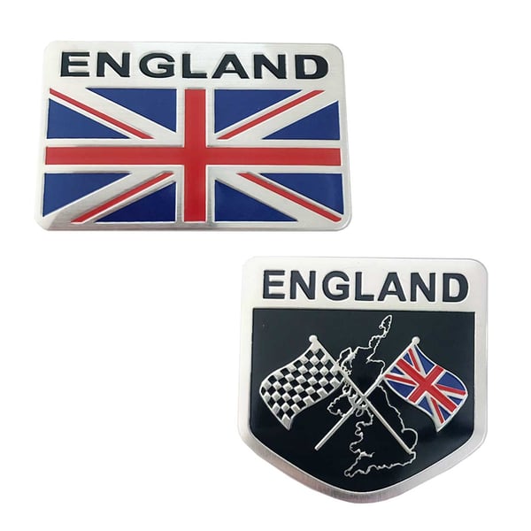 England UK Bildekal 3D Dekal för Bil 2-pack