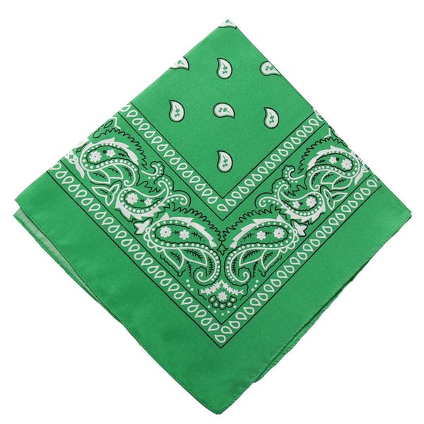 Bandana skjerf sjal snus klut paisley mønster grønn