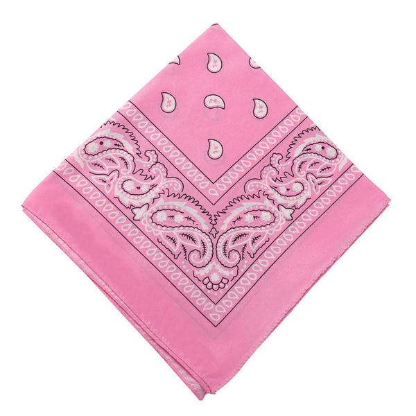 Bandana Scarf Sjal Snusnäsduk Paisleymönster Ljus Rosa