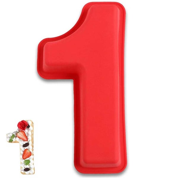 Suuri leivinmuoto silikonikakun muotoinen numero 1