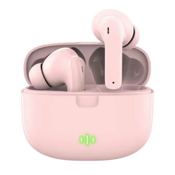 Helt Trådlösa Pro TWS Bluetooth Stereo In-Ear Hörlurar USB-C Rosa