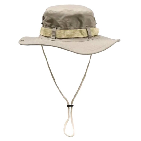 Hatt med Snöre Boonie Hat Brim Solhatt Beige