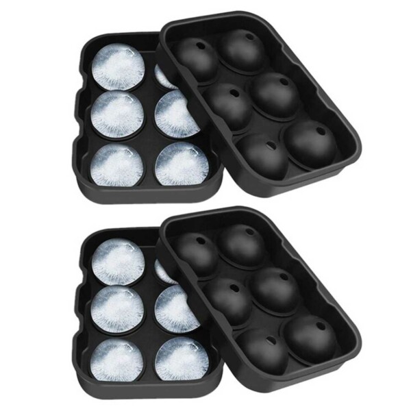 2-pack 6 runde isbiter silikonis fra isballer