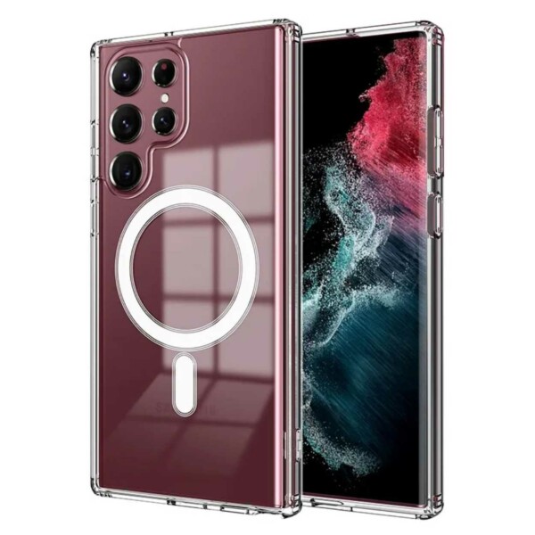 Galaxy S23 Ultra Magneettinen Puhelimen Kuori Magsafe Yhteensopiva Läpinäkyvä