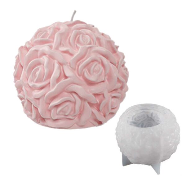 Silikone lys form DIY stearinlys runde rose Silikone lys form DIY stearinlys runde rose
