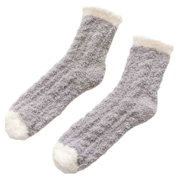 Lurviga Raggsockor – Plysch Varm Fleece Grå
