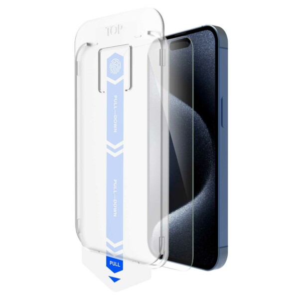 EZ Install iPhone 14 Pro Max Skärmskydd HD Härdat Glas