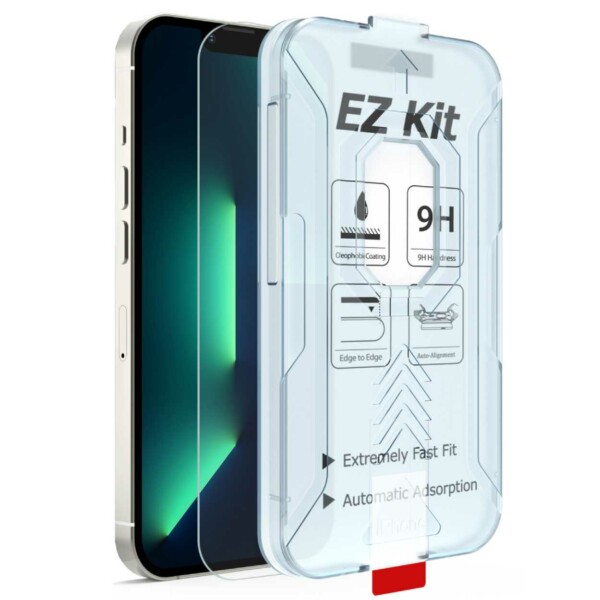 Yksinkertainen asennus iPhone 13 Pro Max näytönsuojalle HD karkaistua lasia