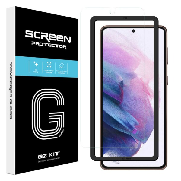 Galaxy S23 Plus Härdat Glas med Installationskit HD Skärmskydd Kolfiber