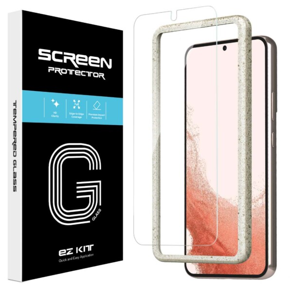 Galaxy S22 Herdet Glass med Installasjonssett HD Skjermbeskyttelse