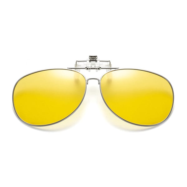 Uppfällbara Polariserade Pilot Clip-On Solglasögon Metall Night Vision