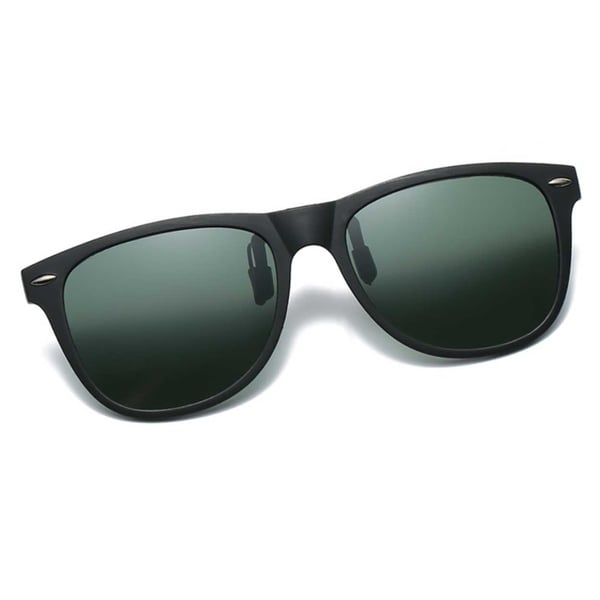 Polarisoitu Wayfarer Clip On aurinkolasit Käännä ylös vihreä