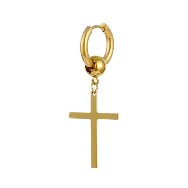 Piercing ørering med korsgull